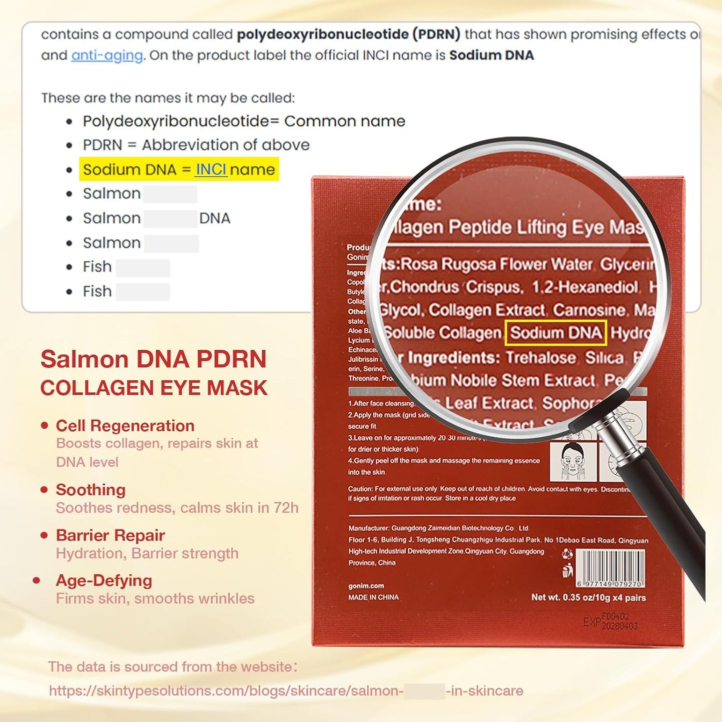 Deep Moisturizing Niacin Vitamin C Collagen Eye Mask (Pack of 5)