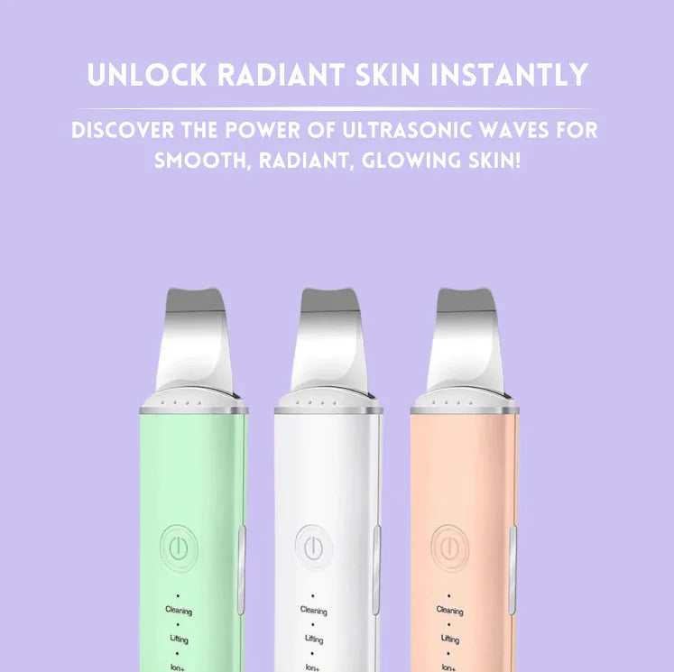 Skin Scrubber Face Spatula Skin Spatula Pore Cleaner Blackhead Remover Tools for Facial Deep Cleansing-4 Modes -White