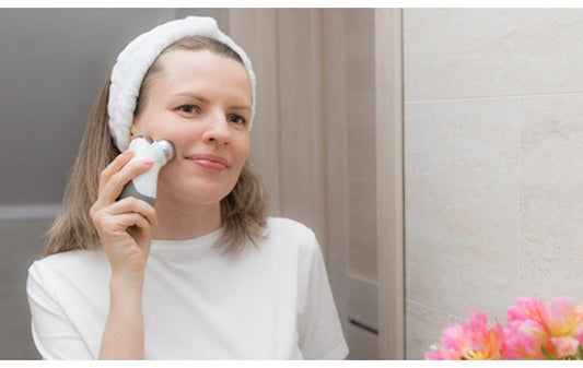 For visible results, how often should you use face-lifting devices?