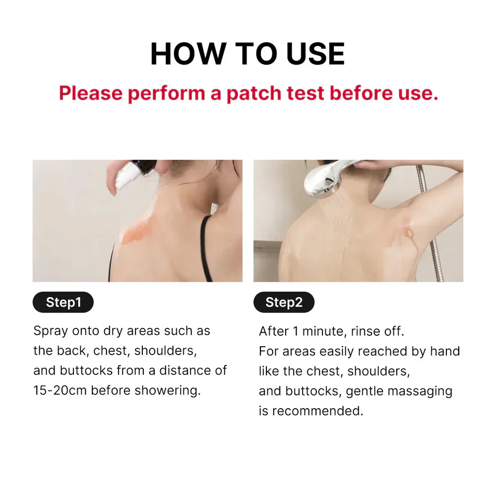 Medicube Red Body Peeling Shot, AHA + BHA Exfoliating Body Spray