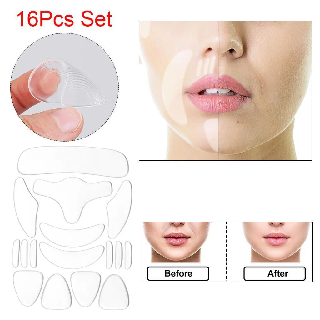 16 Pieces Reusable Silicone Face Patches