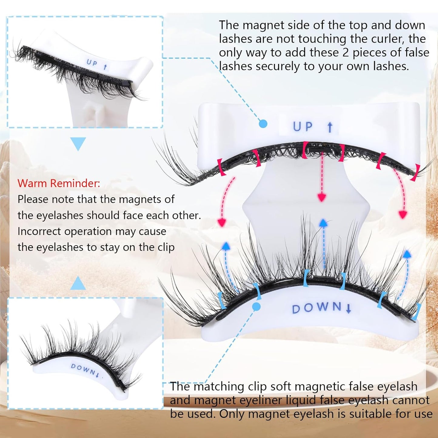 Magnetic Reusable Premium Self-Adhesive Eyelashes | Easy, Quick, Safe!