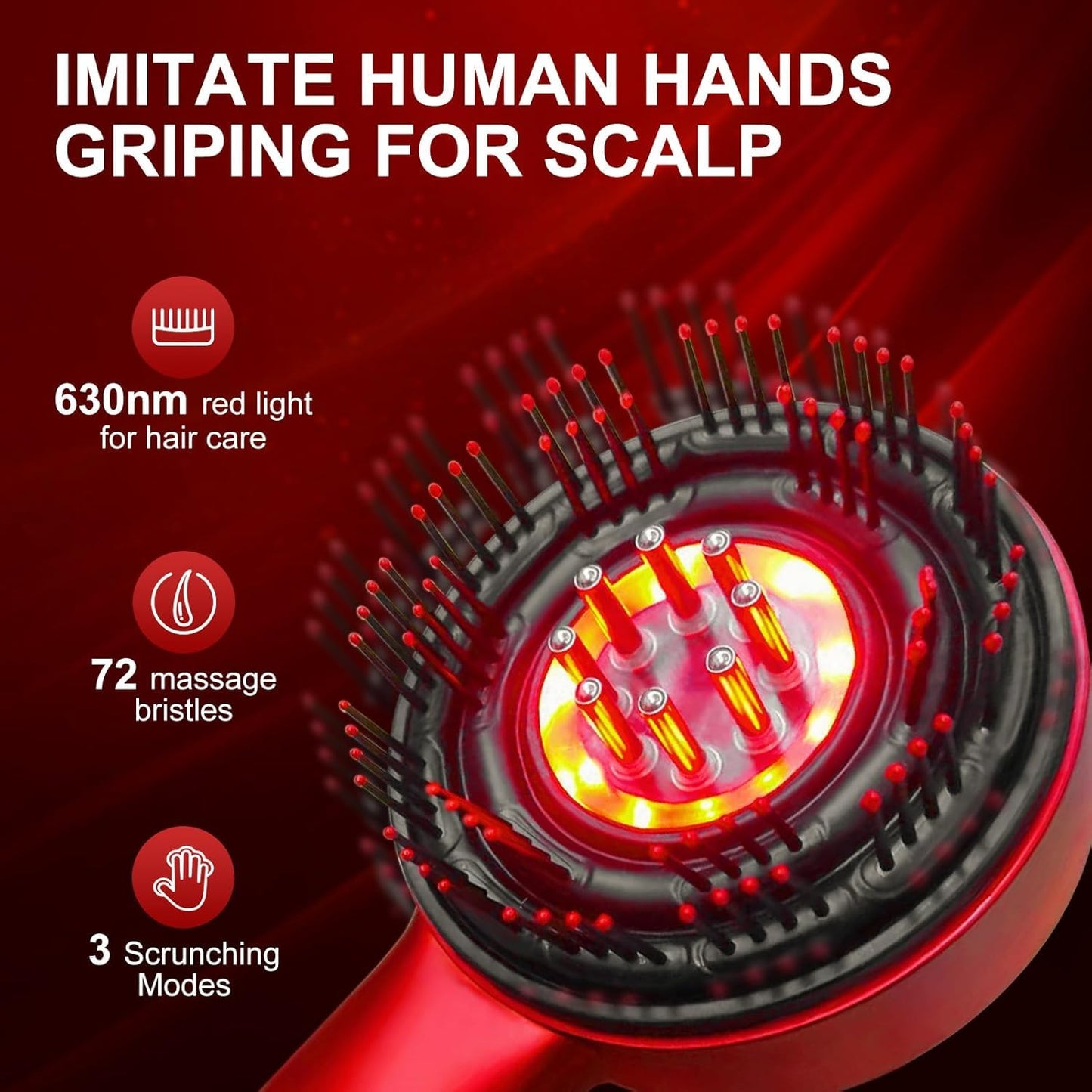 Red Light Therapy Scalp Massager Hair Comb
