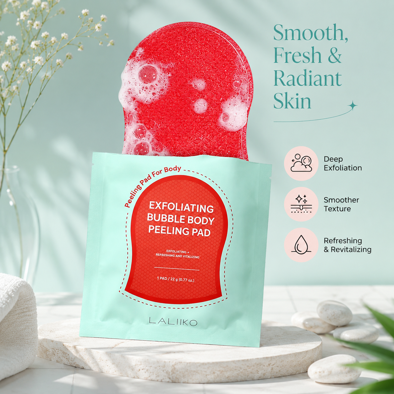 Bubble Body Peeling Pads Pack of 2