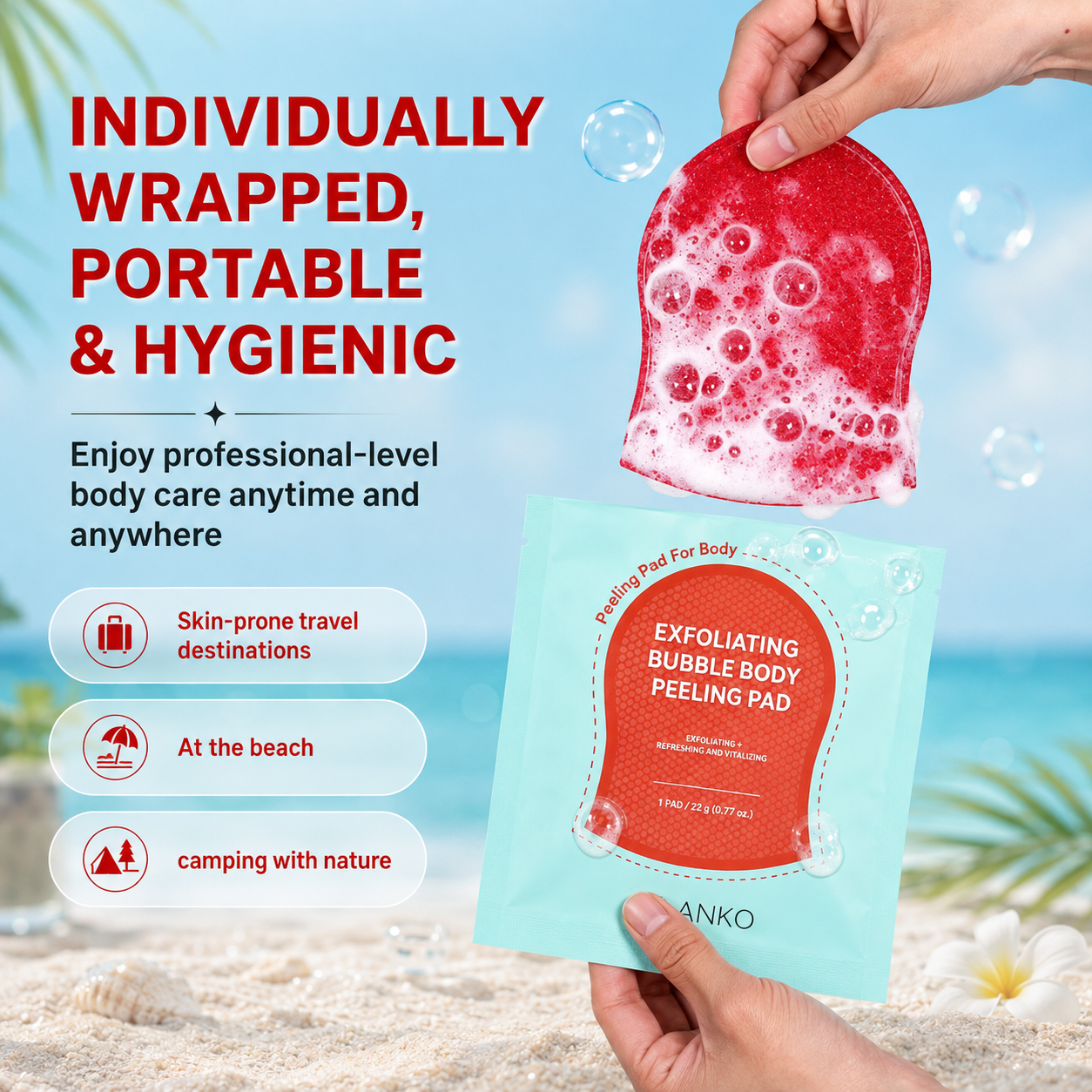Bubble Body Peeling Pads Pack of 2