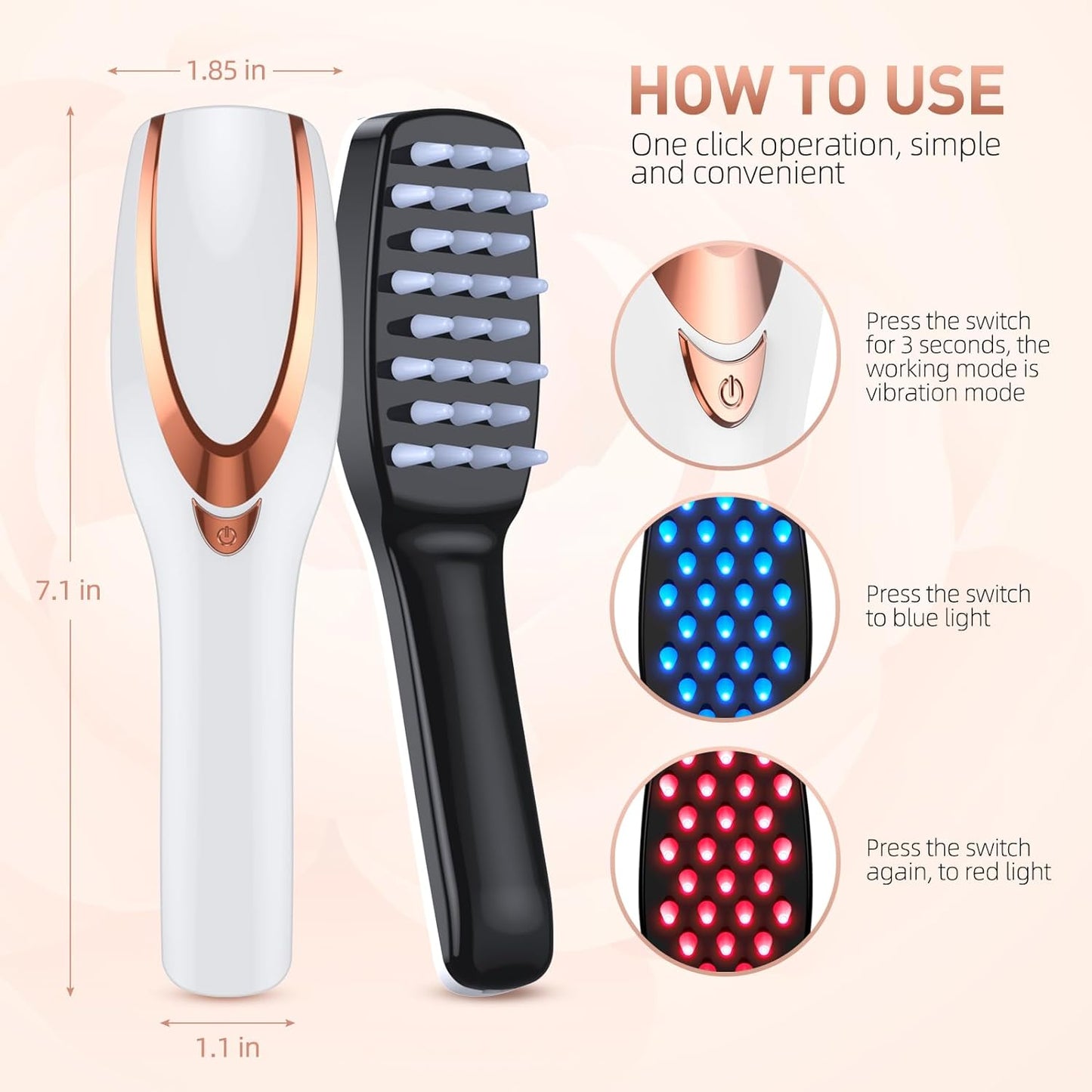 LED Hair Growth Comb