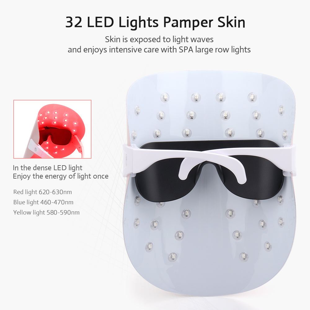 3 Color LED Face Mask Light Therapy